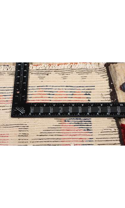 4 x 6 Vintage Persian Lori Checkerboard Rug 78874