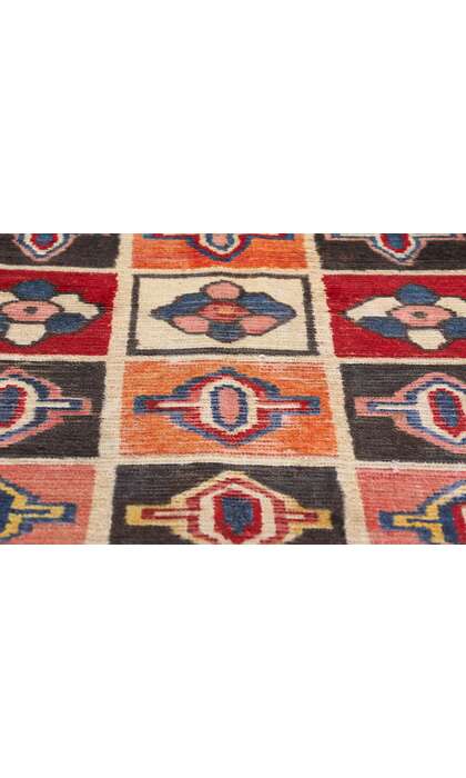 4 x 6 Vintage Persian Lori Checkerboard Rug 78874