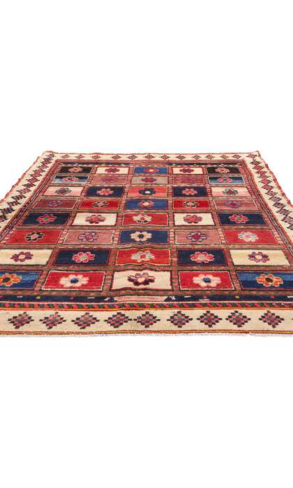 5 x 7 Vintage Persian Lori Checkerboard Rug 78860