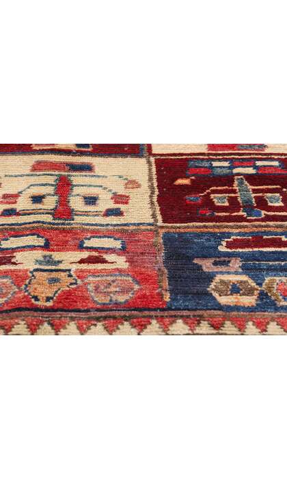 5 x 7 Vintage Persian Lori Checkerboard Rug 78873