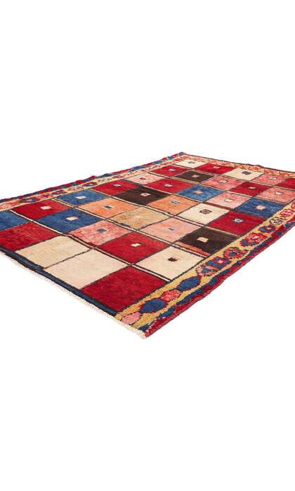 5 x 7 Vintage Persian Lori Checkerboard Rug 78879