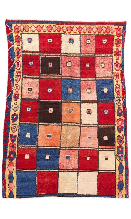 5 x 7 Vintage Persian Lori Checkerboard Rug 78879