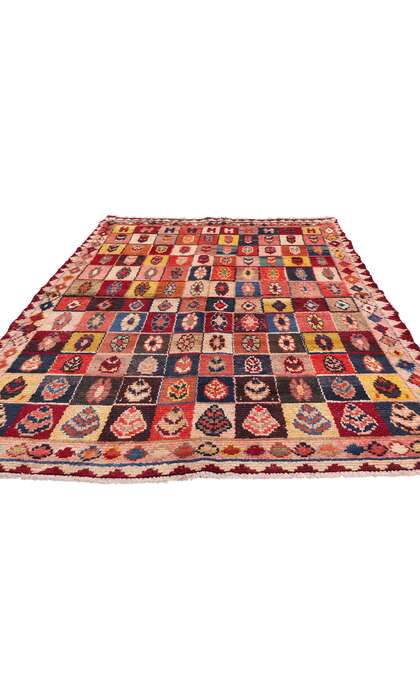 5 x 8 Vintage Persian Lori Checkerboard Rug78877