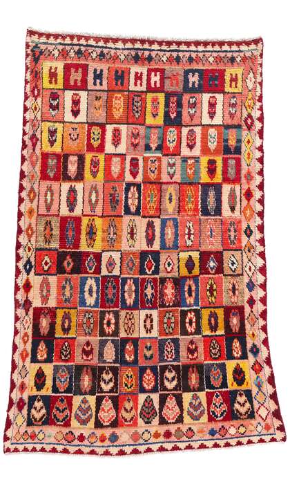 5 x 8 Vintage Persian Lori Checkerboard Rug78877