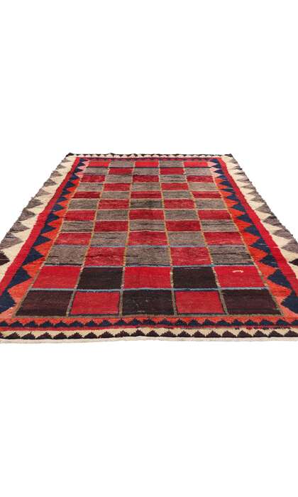 5 x 9 Vintage Persian Lori Checkerboard Rug 78861