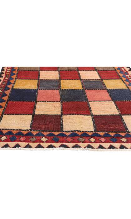 5 x 9 Vintage Persian Lori Checkerboard Rug 78891