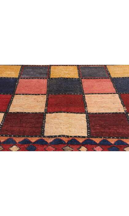 5 x 9 Vintage Persian Lori Checkerboard Rug 78891