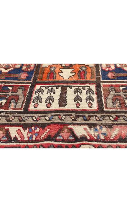5 x 6 Vintage Persian Lori Checkerboard Rug 78890