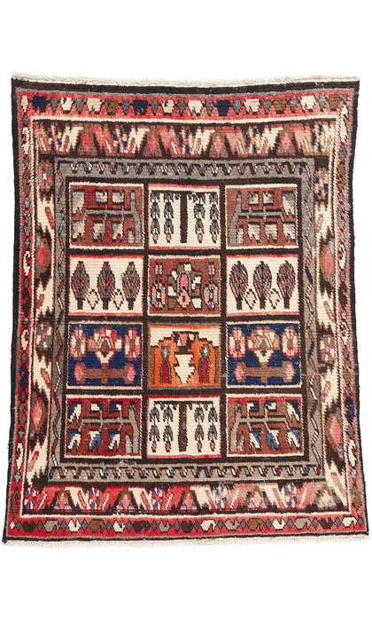 5 x 6 Vintage Persian Lori Checkerboard Rug 78890