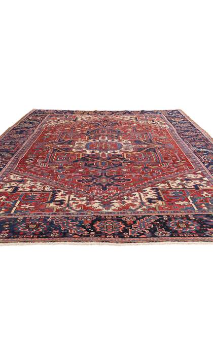 8 x 11 Vintage Persian Heriz Rug 90006