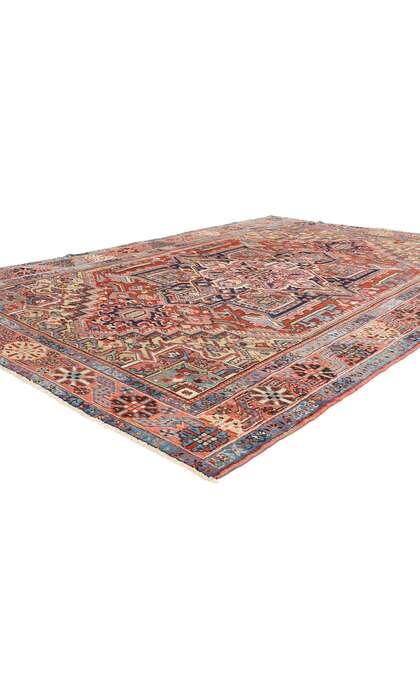 8 x 11 Antique Persian Heriz Rug 90007
