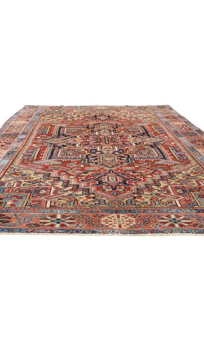 8 x 11 Antique Persian Heriz Rug 90007