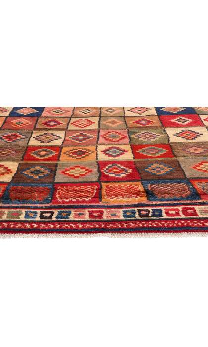 ​6 x 9 Vintage Persian Lori Checkerboard Rug 78881