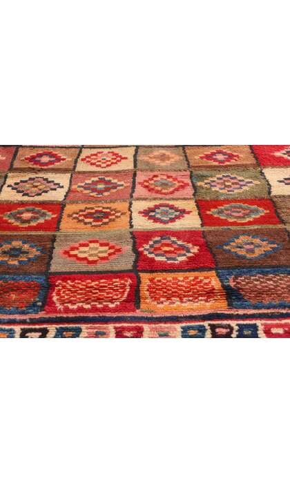 ​6 x 9 Vintage Persian Lori Checkerboard Rug 78881