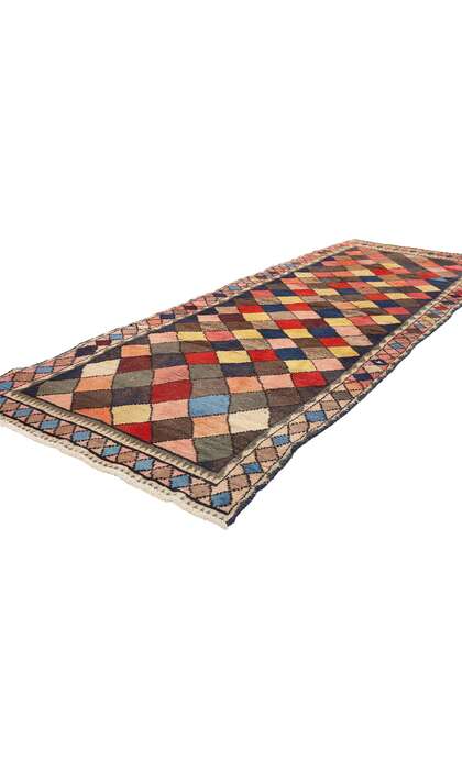 4 x 11 Vintage Persian Lori Harlequin Diamond Rug 78880