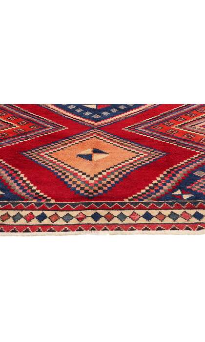 6 x 9 Vintage Persian Lori Diamond Medallion Rug 78882