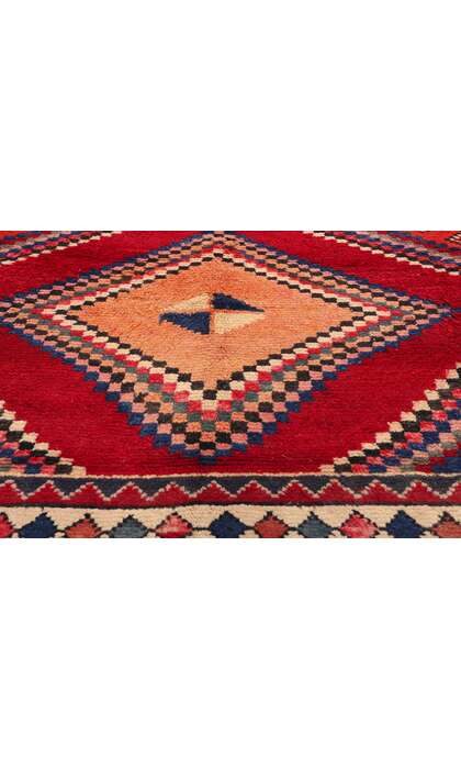 6 x 9 Vintage Persian Lori Diamond Medallion Rug 78882