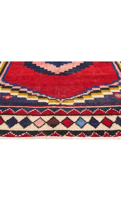 7 x 9 Vintage Persian Lori Geometric Medallion Rug 78884