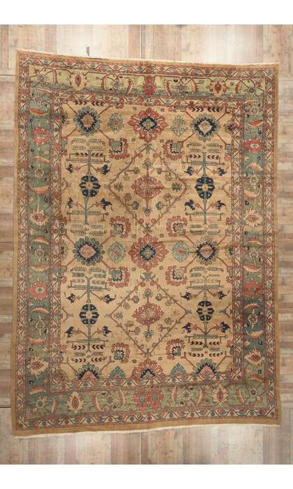 13 x 18 Oversized Vintage Persian Mahal Rug 75828