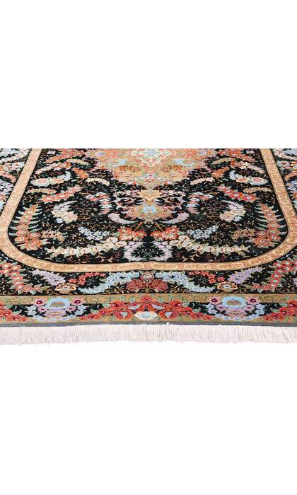 5 x 8 Vintage Persian Silk Qum Rug 78903