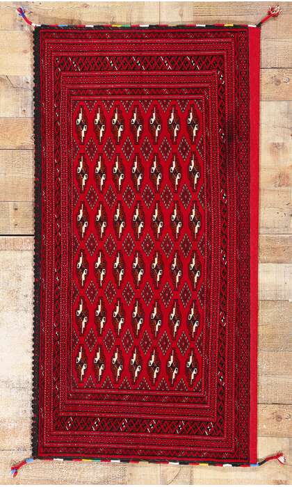 2 x 4 Vintage Persian Turkoman Rug 78909