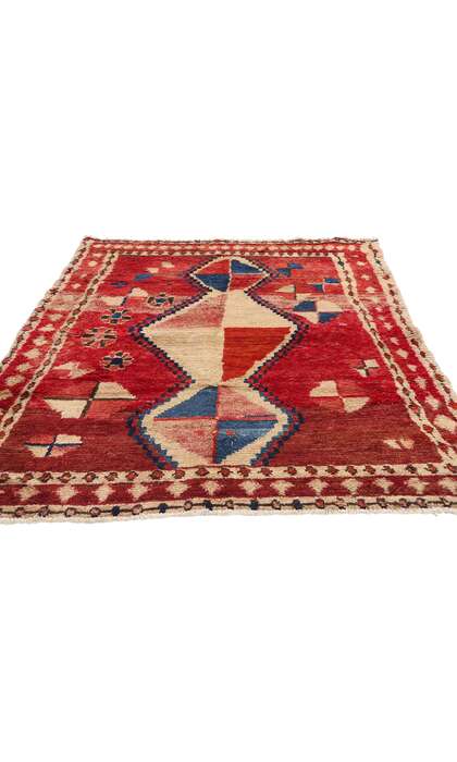 4 x 6 Vintage Red Persian Lori Rug 78889
