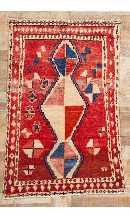 4 x 6 Vintage Red Persian Lori Rug 78889