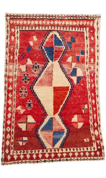 4 x 6 Vintage Red Persian Lori Rug 78889
