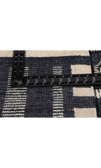 8 x 10 Abstract Kline Noir Echoes Modern Moroccan Rug 31224