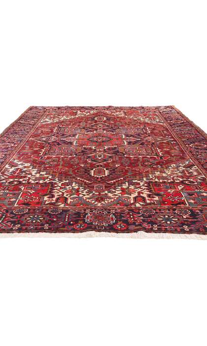 8 x 11 Antique Persian Heriz Rug 90003