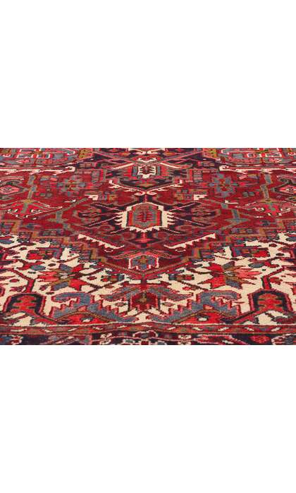 8 x 11 Antique Persian Heriz Rug 90003