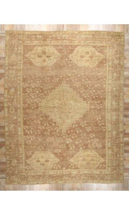 13 x 17 Late 19th Century Antique Turkish Oushak Rug 74227