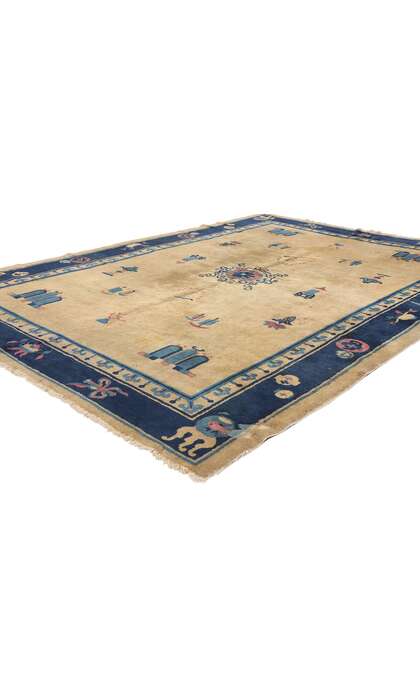 6 x 9 Distressed Antique Chinese Peking Rug 78921