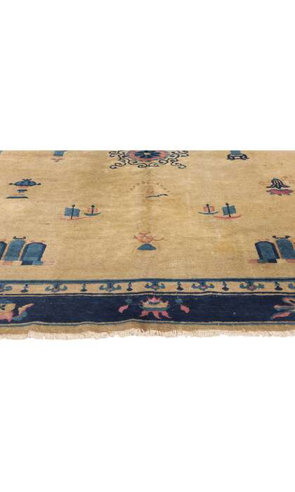 6 x 9 Distressed Antique Chinese Peking Rug 78921