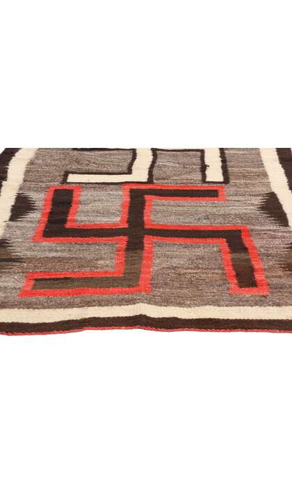 3 x 8 Antique Crystal Whirling Log Navajo Rug 78928