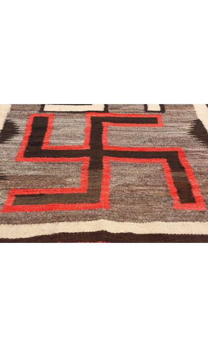 3 x 8 Antique Crystal Whirling Log Navajo Rug 78928