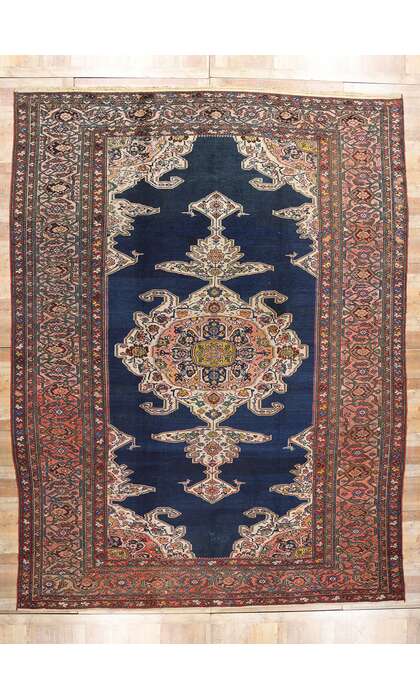 12 x 16 Late 19th Century Antique Persian Hamadan Rug 90026