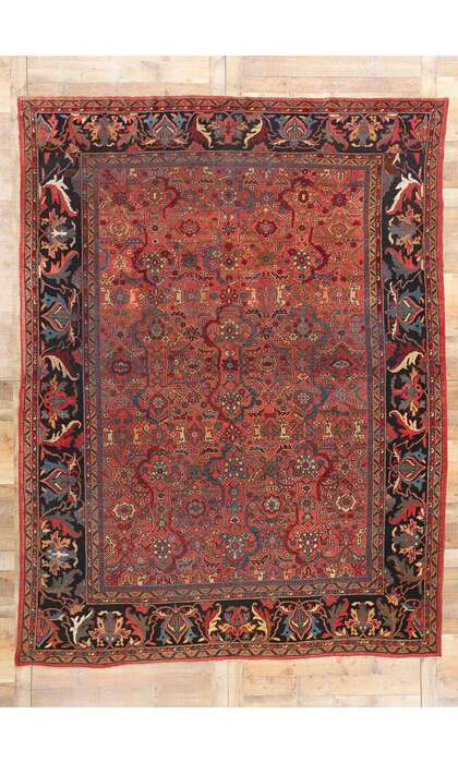 9 x 12 Antique Persian Mahal Rug 78930