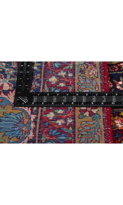 10 x 14 Antique Persian Yazd Rug 90028