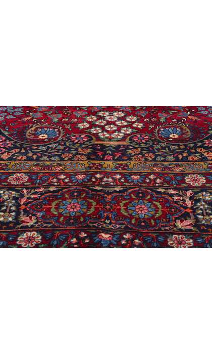 10 x 14 Antique Persian Yazd Rug 90028