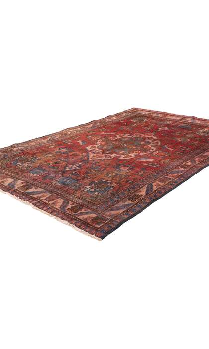 4 x 7 Distressed Antique Persian Bakhtiari Rug 77685