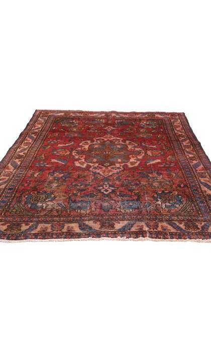 4 x 7 Distressed Antique Persian Bakhtiari Rug 77685
