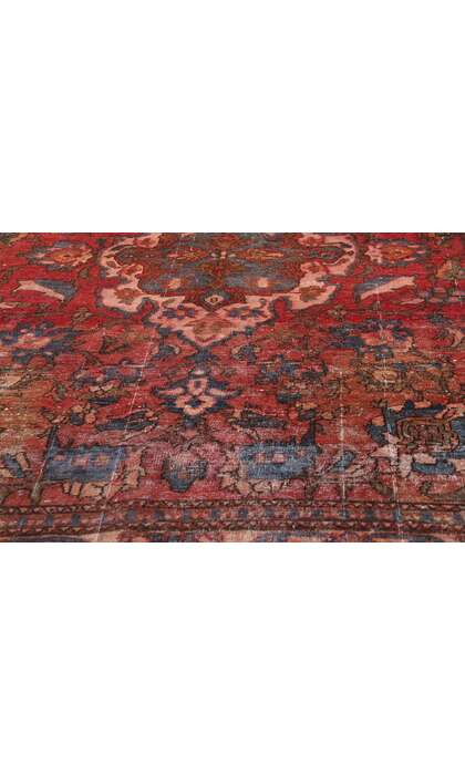 4 x 7 Distressed Antique Persian Bakhtiari Rug 77685