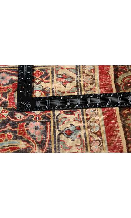 9 x 12 Antique Persian Mahi Tabriz Rug 78931