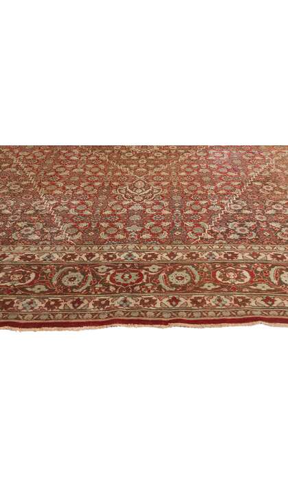 9 x 12 Antique Persian Mahi Tabriz Rug 78931