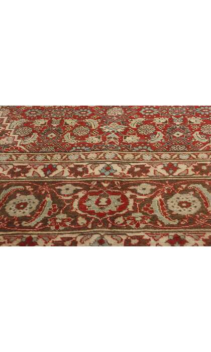 9 x 12 Antique Persian Mahi Tabriz Rug 78931