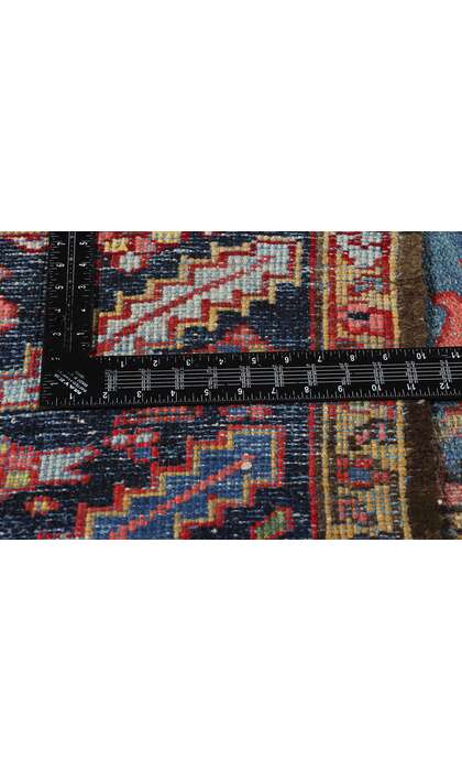 9 x 12 Late 19th Century Antique Persian Serapi Rug 90025