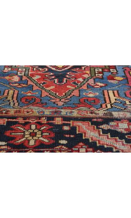 9 x 12 Late 19th Century Antique Persian Serapi Rug 90025
