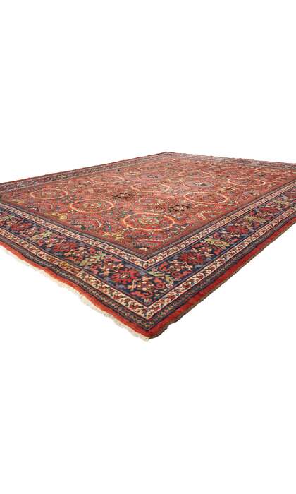 11 x 14 Antique Red Persian Mahal Rug 90029