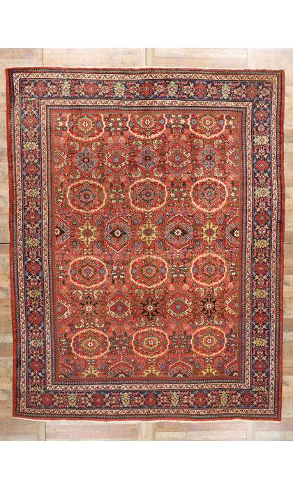 11 x 14 Antique Red Persian Mahal Rug 90029